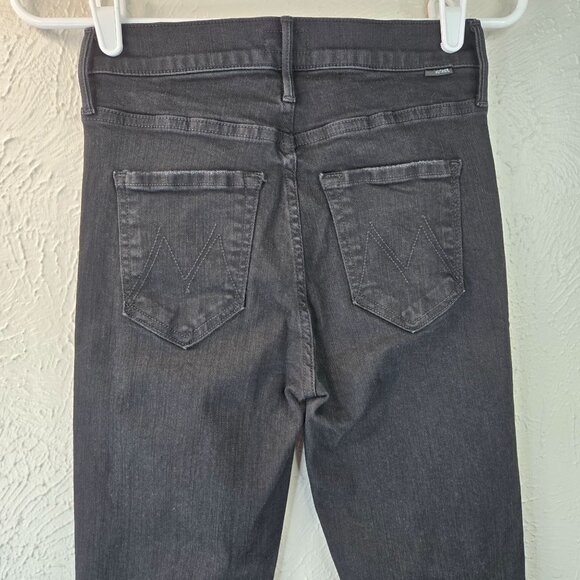 Mother Skinny Ankle Jeans Size 25 Black Denim High Rise Stretchy Casual Classic - Picture 7 of 14